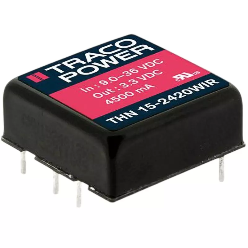 TRACO POWER 1 Output 12 DC V Output Voltage PCB Mount, THN 15-2412WIR
