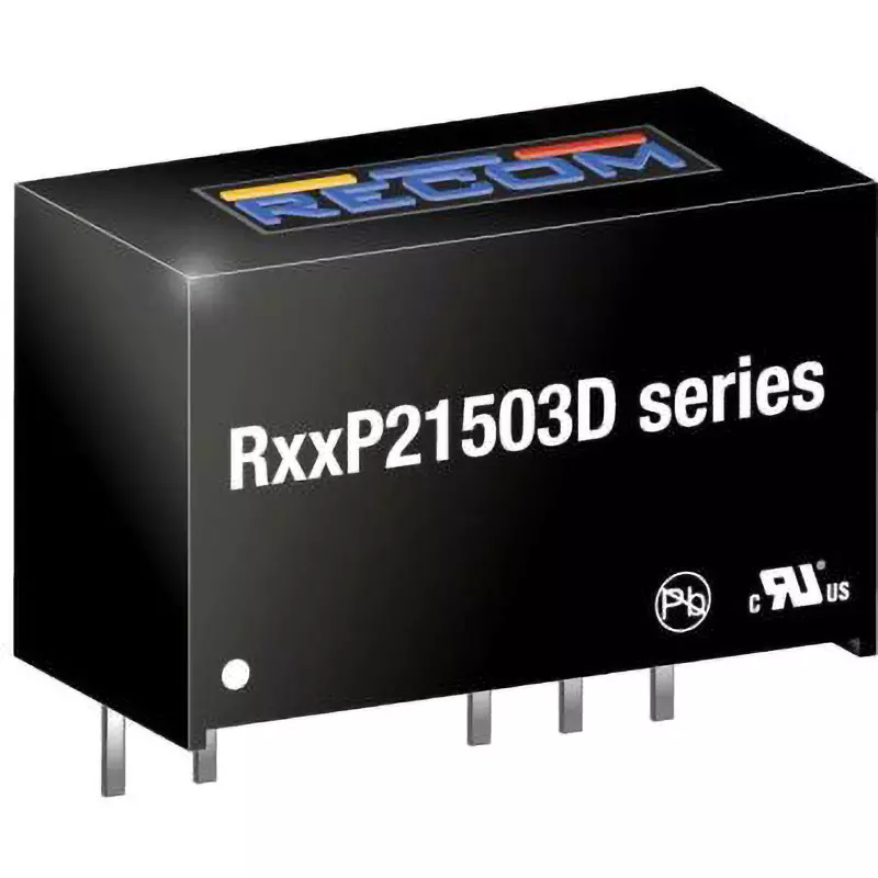 RECOM DC-DC Converter 2 W Rated Power +93/-185 mA Output Current, R12P21503D