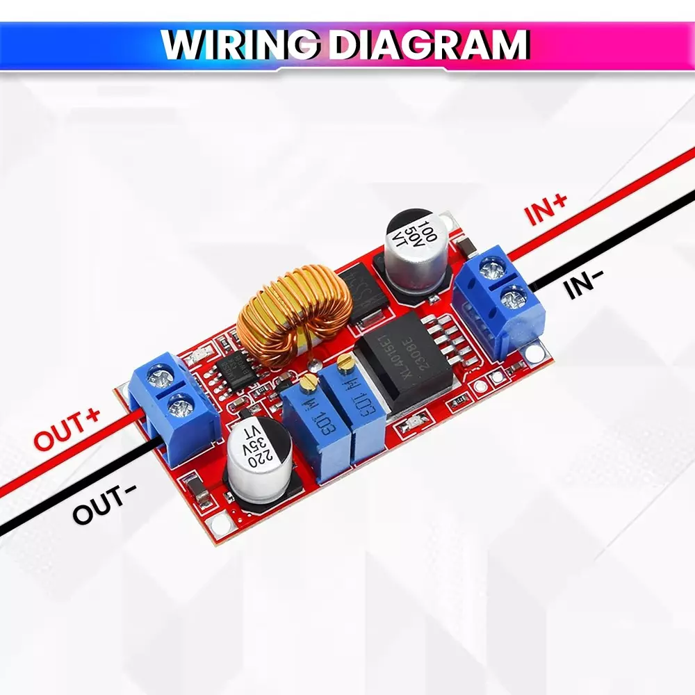 AmiciSolar DC Step Down Module 5 A 4-38 V to 1.25-36 V DC-DC Adjustable 75 W, BUCK-XL4015