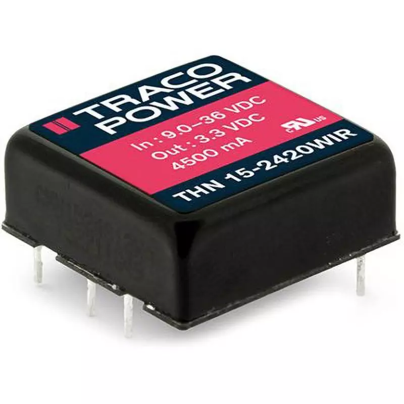 TRACO POWER 1 Output 3.3 DC V Output Voltage PCB Mount, THN 15-2410WIR (Pack of 10)