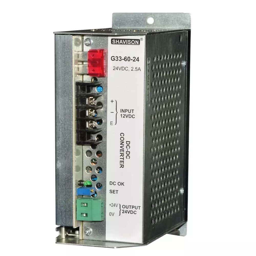 Shavison DC to DC Converter 60 W Power 24 V DC Metal Enclosure 50-60 Hz for Industrial Use, G33-60-24