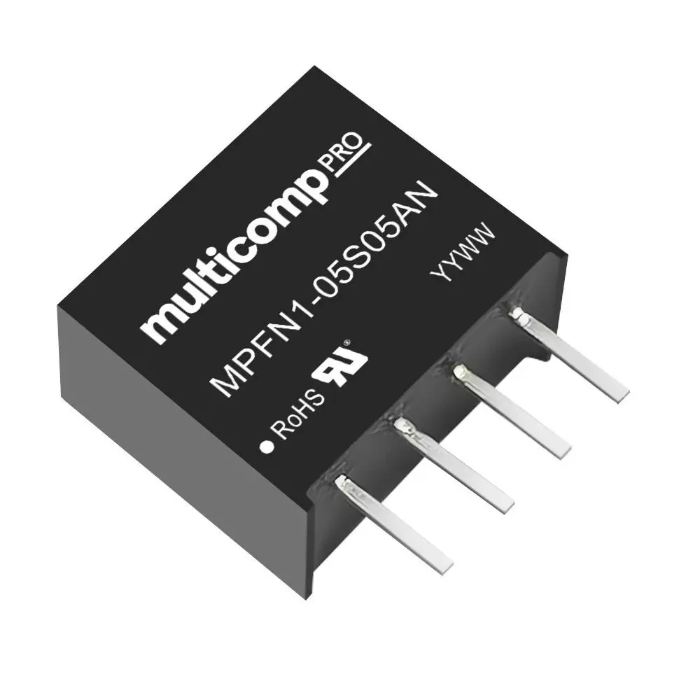 MULTICOMP PRO Isolated Through Hole DC/DC Converter 1 Output 83 mA 12 V, MPFN1-12S12AN