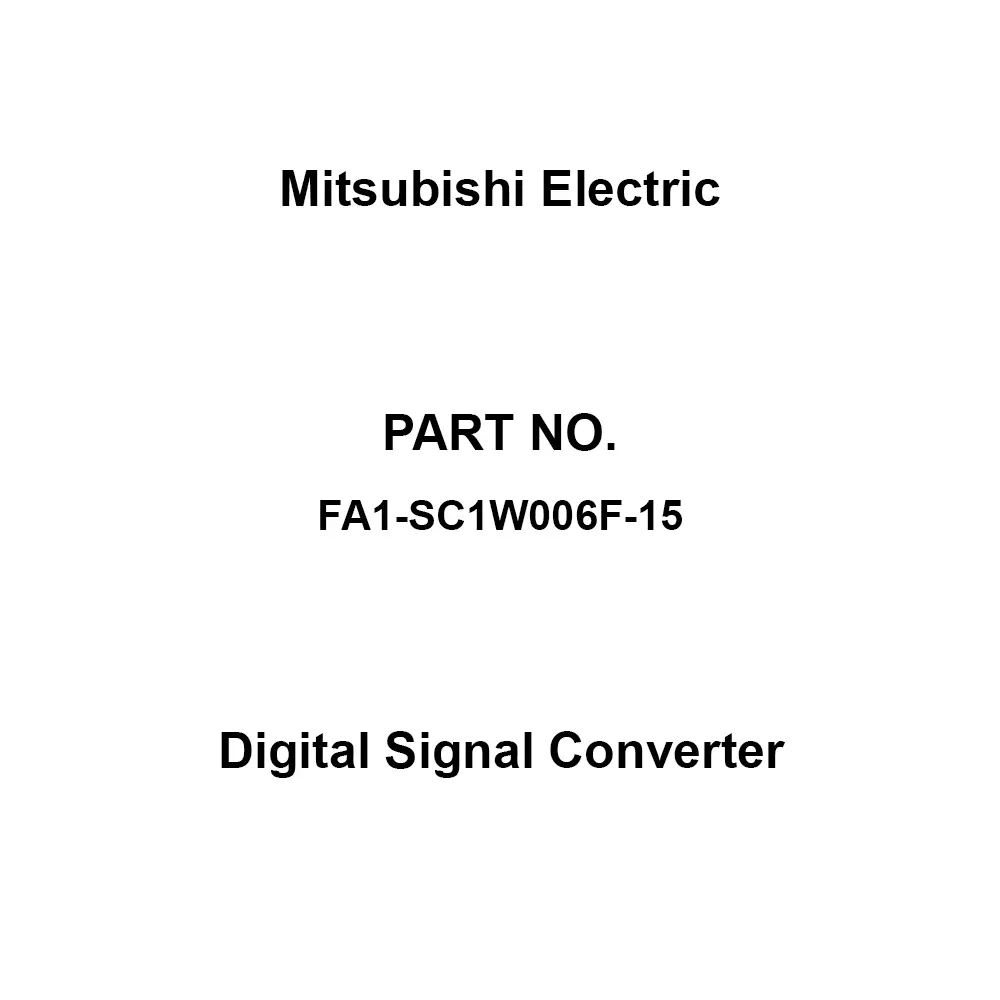Mitsubishi Electric Digital Signal Converter 15 or more Mohm/km Insulation Resistance, FA1-SC1W006F-15