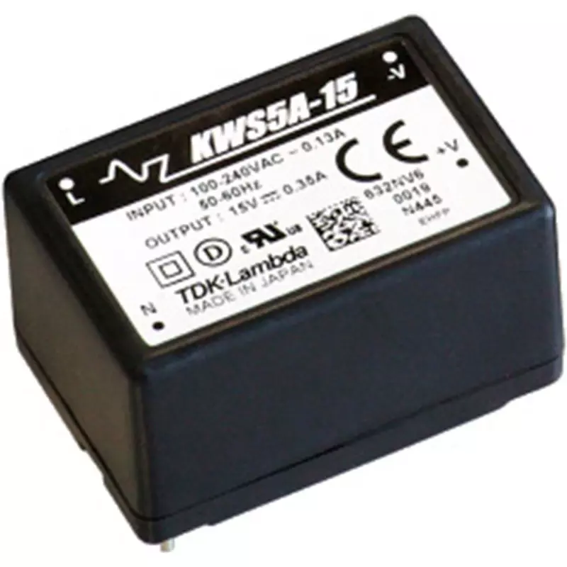 TDK-LAMBDA AC-DC Converter 100 MΩ or more (output -FG: 500 VDC, 25 ℃, 70% RH) mohm Insulation Resistance, KWS5A-24