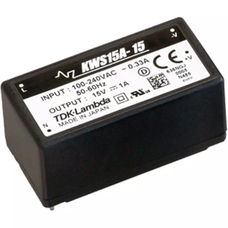 TDK-LAMBDA AC-DC Converter 100 MΩ or more (input-output: 500 VDC, 25 ℃, 70% RH) mohm Insulation Resistance, KWS15A-12