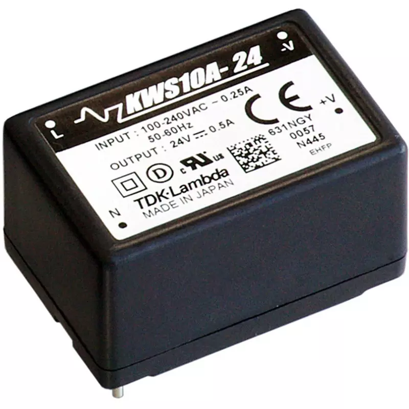 TDK-LAMBDA AC-DC Converter 100 MΩ or more (output -FG: 500 VDC, 25 ℃, 70% RH) mohm Insulation Resistance, KWS10A-15