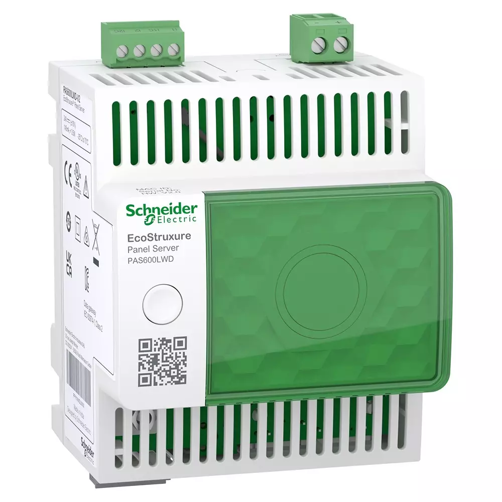 Schneider Electric Panel Server for Gateway EcoStruxure Series Universal Wired Design 2 Digital Input and 3.5 W Power Consumption, PAS600LWD
