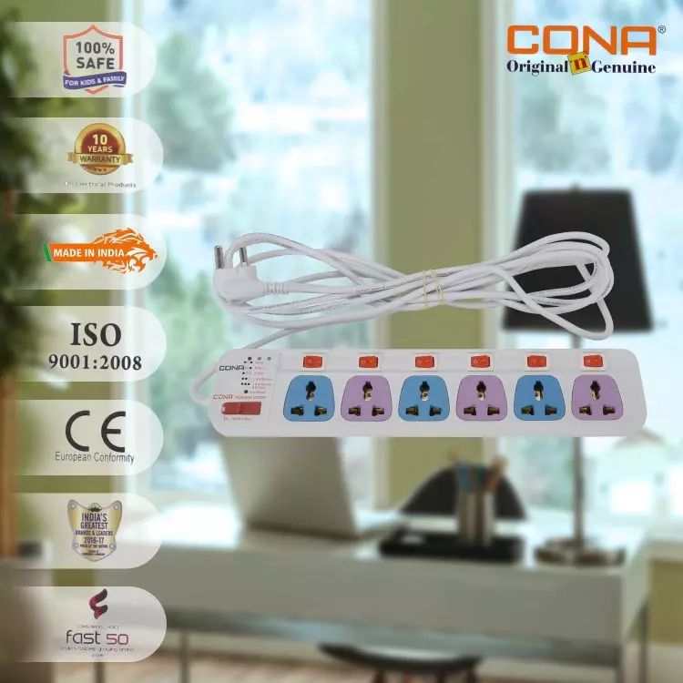 Cona 3336 6x6 mm White Power Strip