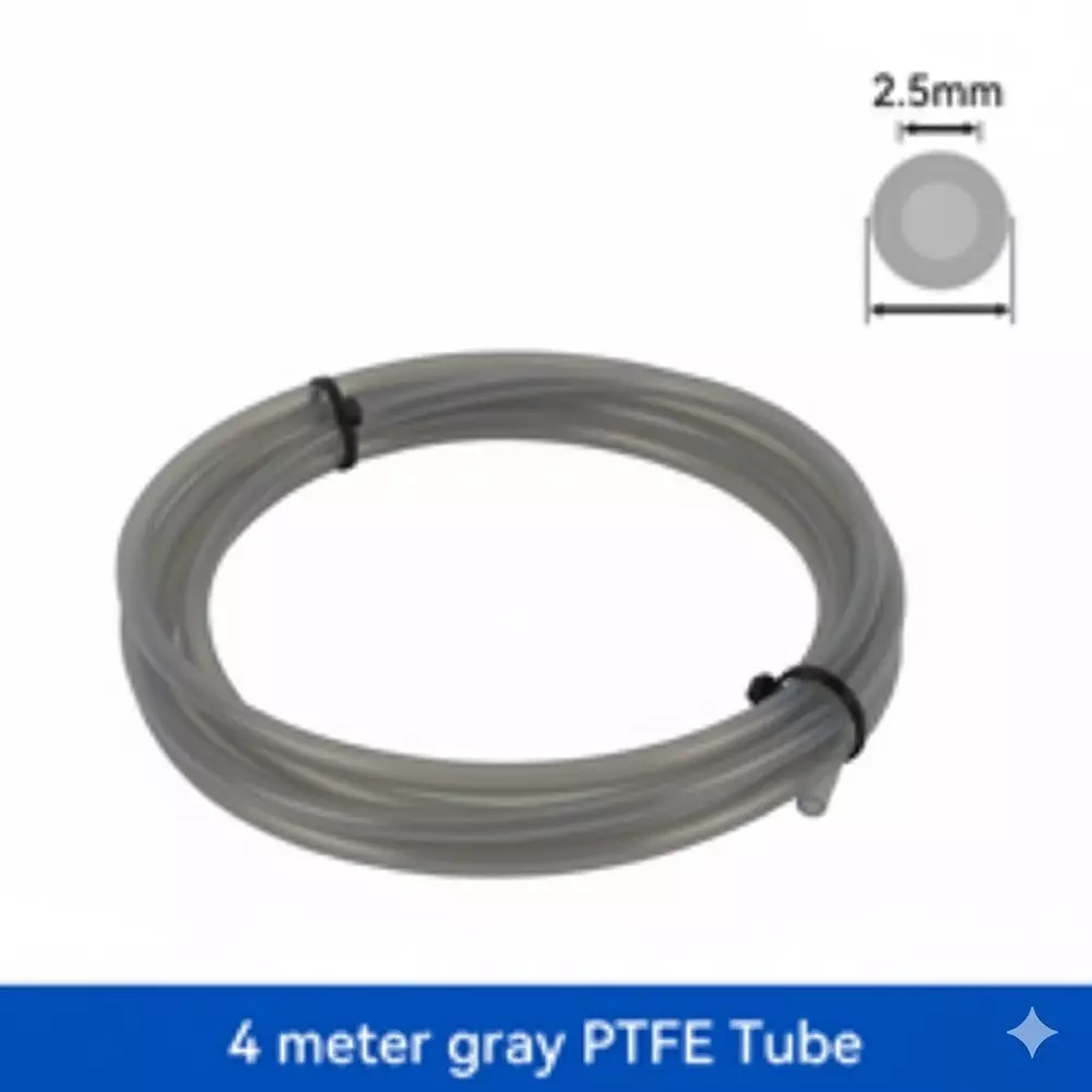 Filamont Printer Teflon Tube Grey 4 m Length 2.5 mm Inner Diameter 4 mm Outer Diameter 260°C Temperature