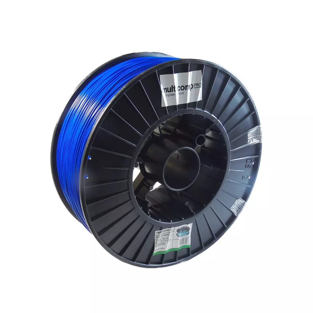 MULTICOMP PRO 3D Printer Filament PLA+ (Polylactide Plus) Blue 1.75 mm Diameter, MP013791