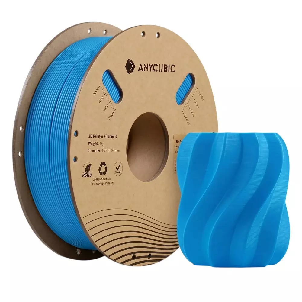 ANYCUBIC 1 Kg PLA Filament 1.75 mm Diameter Cyan Suitable For FDM 3D Printing