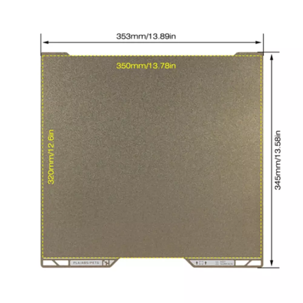 Bambu Lab H2D Double-Sided PEI Sticker Sheet 355x346 mm for 3D Printer