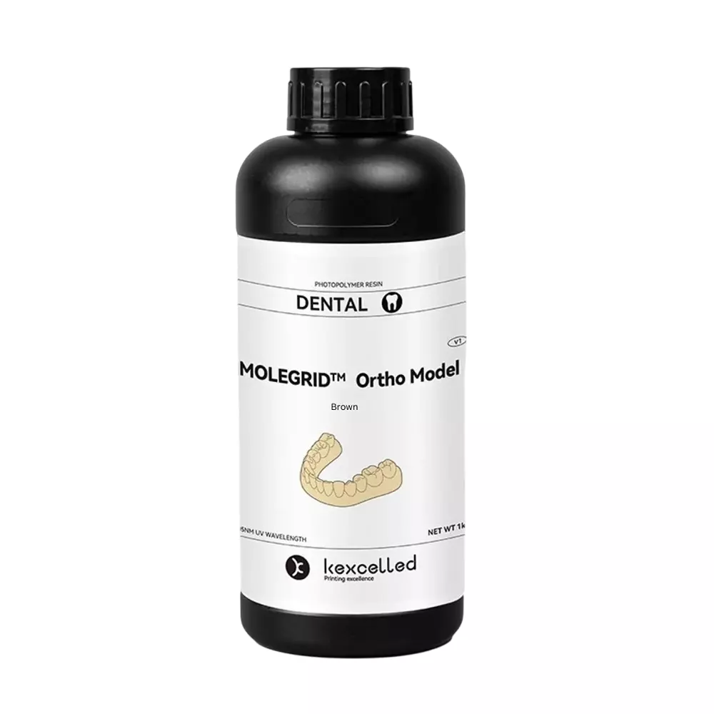 MOLEGRID Ortho Model Resin Precision Dental Resin Brown Color 1 Kg Weight