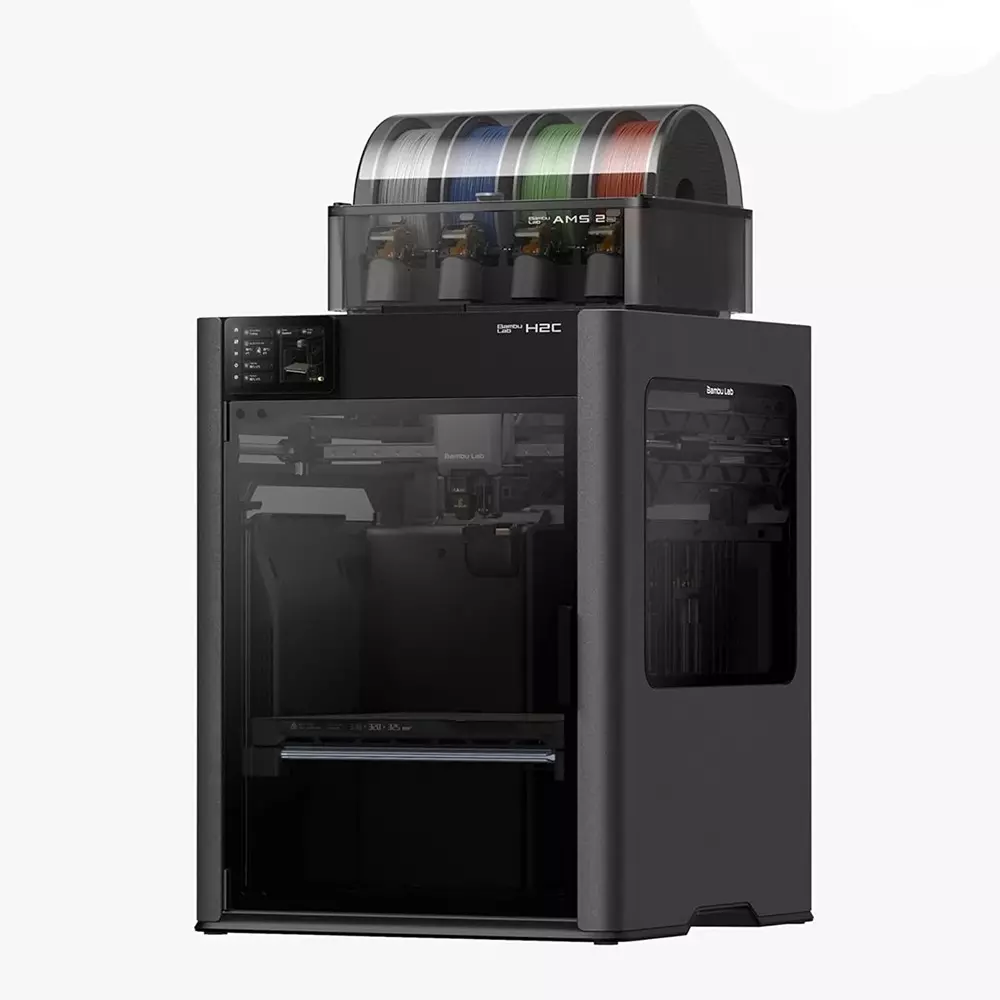 Bambu Lab H2C Combo Multi-Color FDM 3D Printer Uncompromising Multi-Material Performance