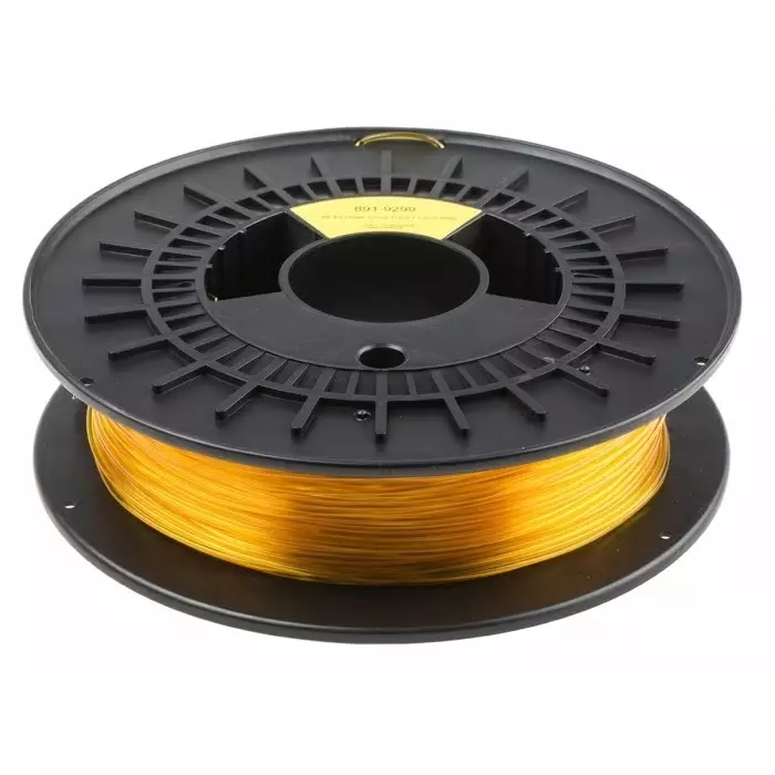 RS PRO 3D Printer Filament 1.75 mm Translucent Yello W PET-G 500 g, 8919299