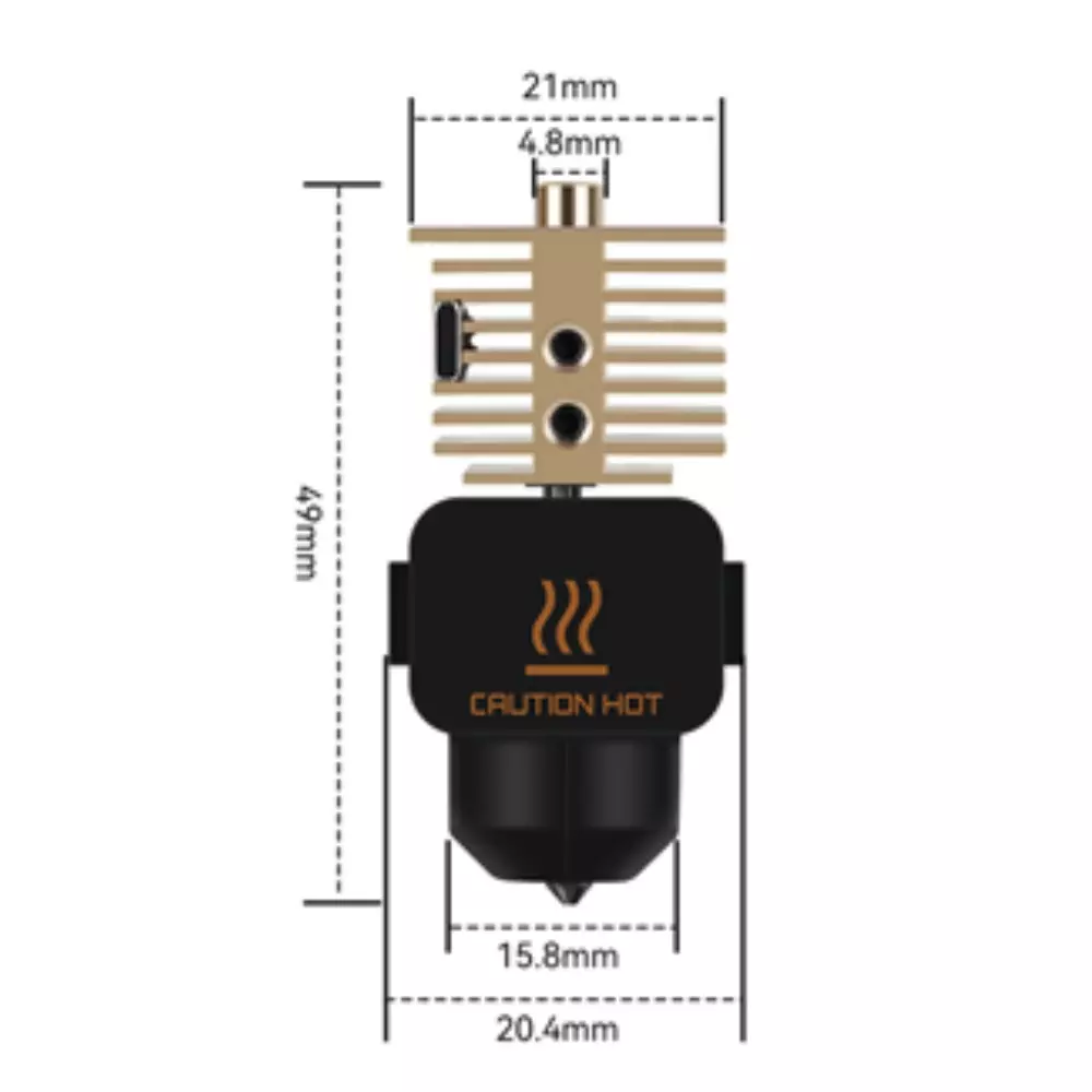 Bambu Lab Hotend Kit - A1 / A1 Mini 0.4 mm Nozzle Diameter 1.75 mm Filament Diameter