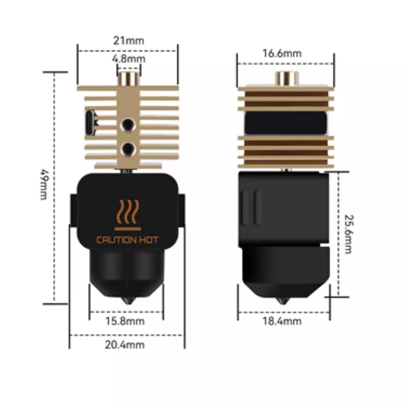 Bambu Lab Hotend Kit - A1 / A1 Mini 0.4 mm Nozzle Diameter 1.75 mm Filament Diameter