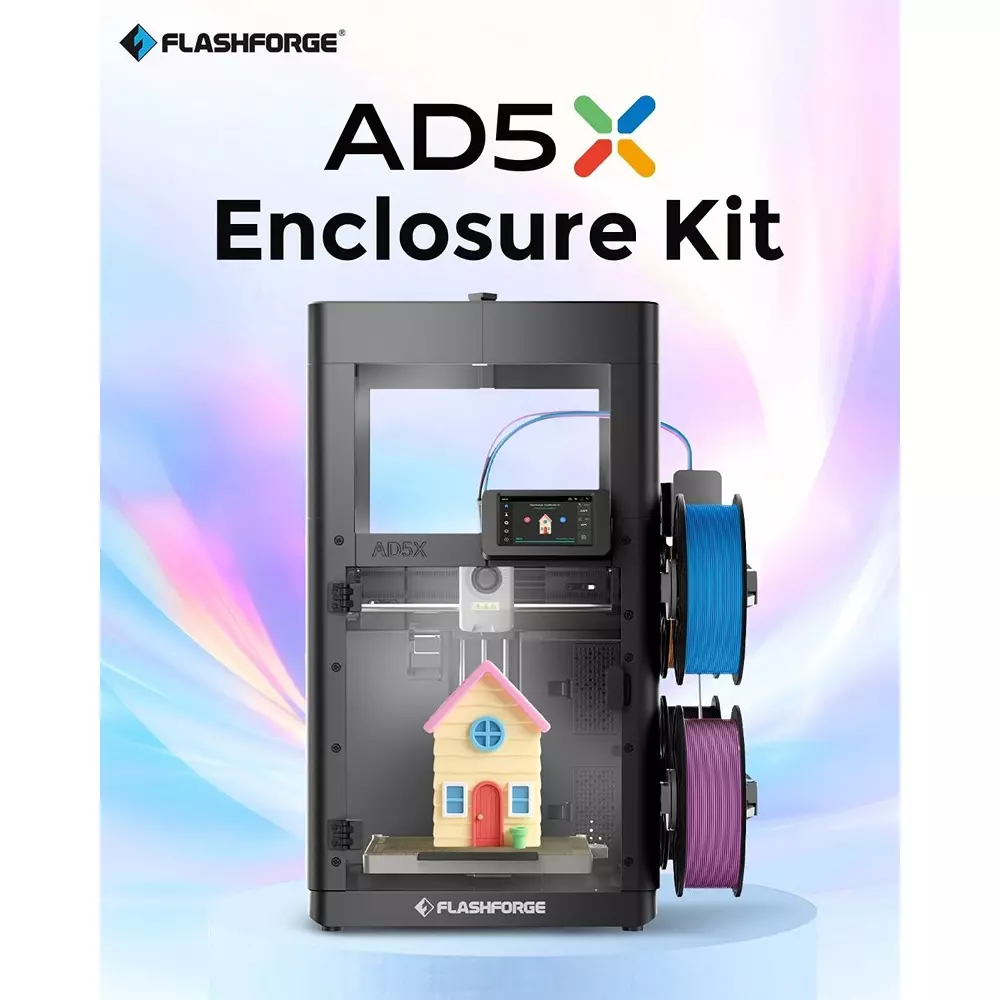 Flashforge AD5X Enclosure Kit 65 dB to 55 dB Noise Reduction for Home & Classrooms