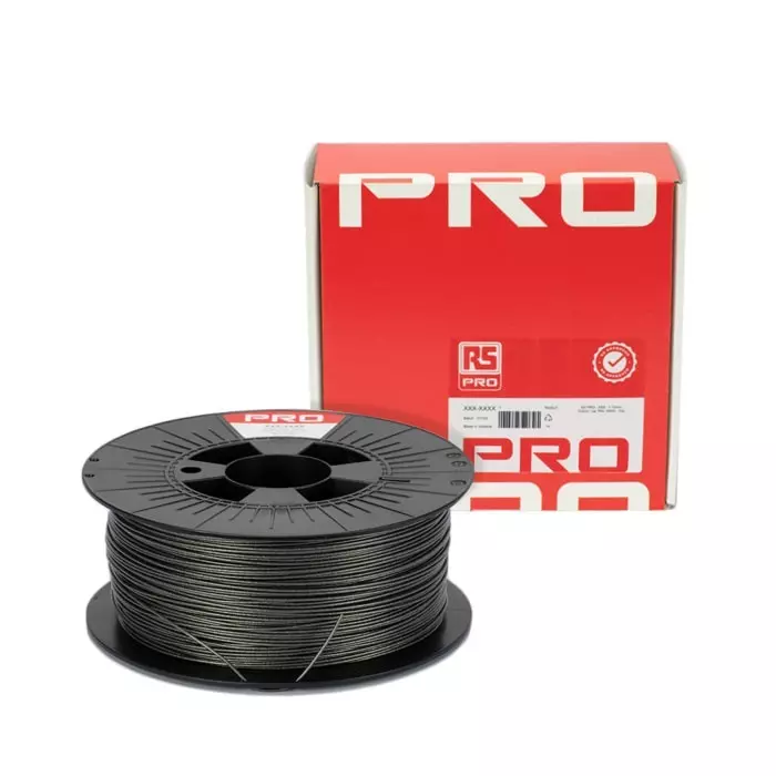 RS PRO 1.75mm Black CARBON-P 3D Printer Filament, 1 Kg, 1901952