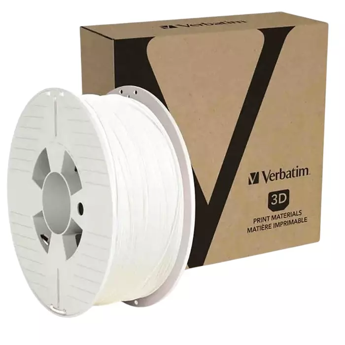 Verbatim 1.75 mm White PET-G 3D Printer Filament 1kg, 55050