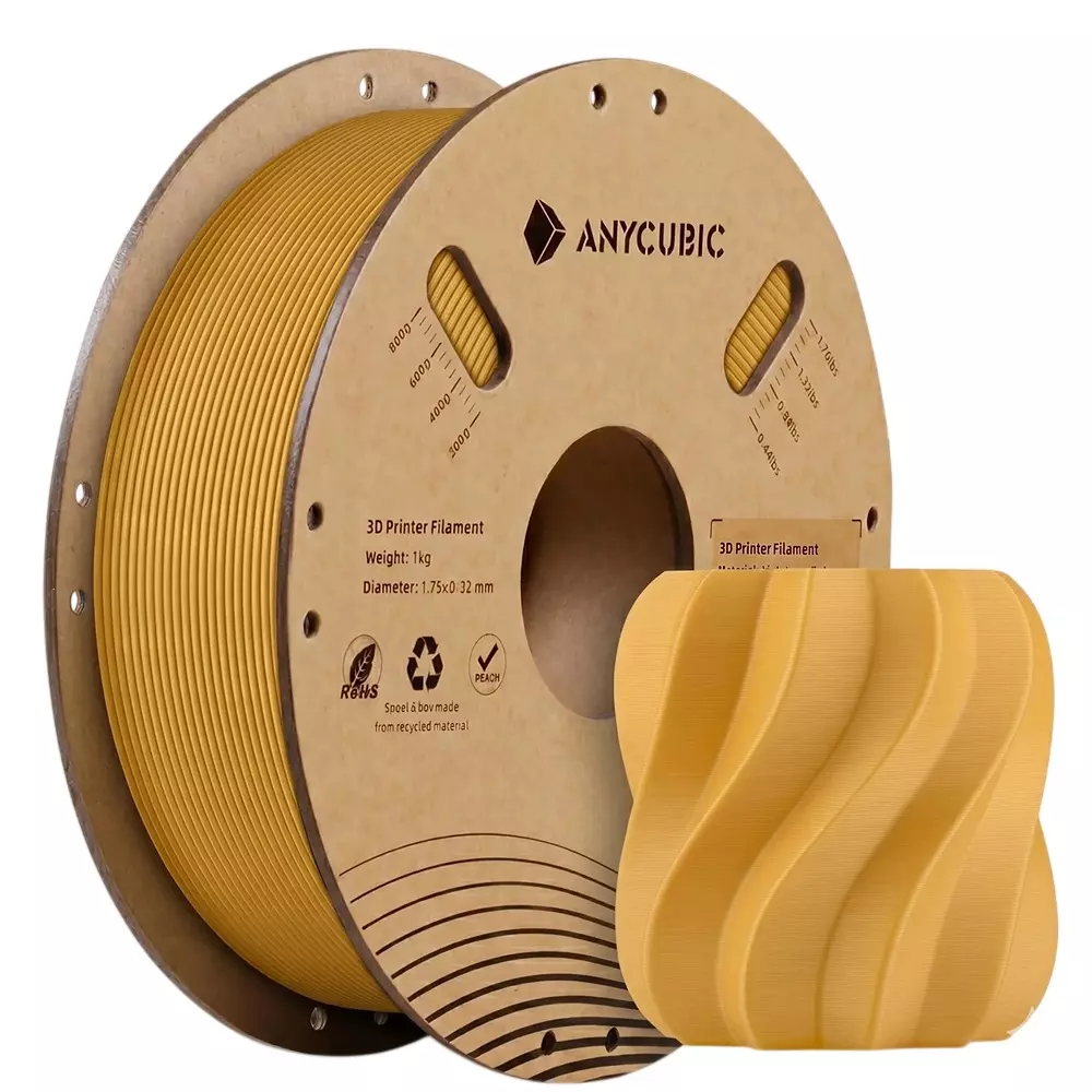 ANYCUBIC 1 Kg PLA Filament 1.75 mm Diameter Gold Suitable For FDM 3D Printing