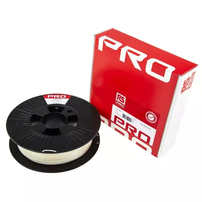 RS PRO 3D Printer Filament 1.75 mm Natural ABS-X 500 g, 1740013