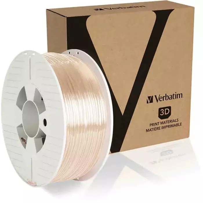 Verbatim 2.85 mm Transparent PET-G 3D Printer Filament 1kg, 55059
