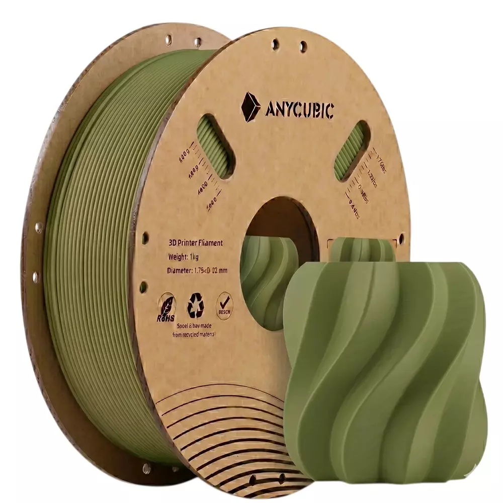 ANYCUBIC 1 Kg PLA Filament 1.75 mm Diameter Olive Green Suitable For FDM 3D Printing