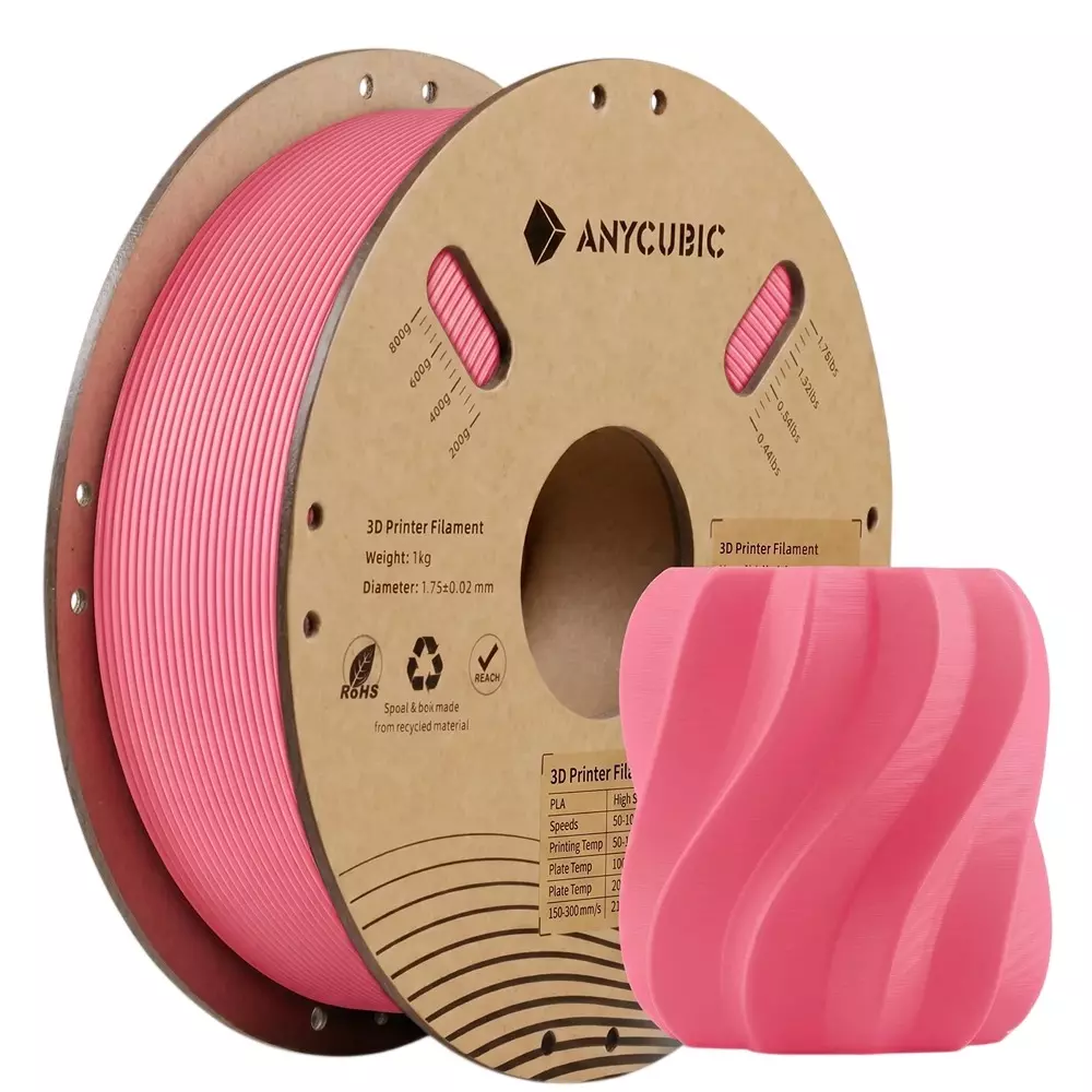 ANYCUBIC 1 Kg PLA Filament 1.75 mm Diameter Pink Suitable For FDM 3D Printing