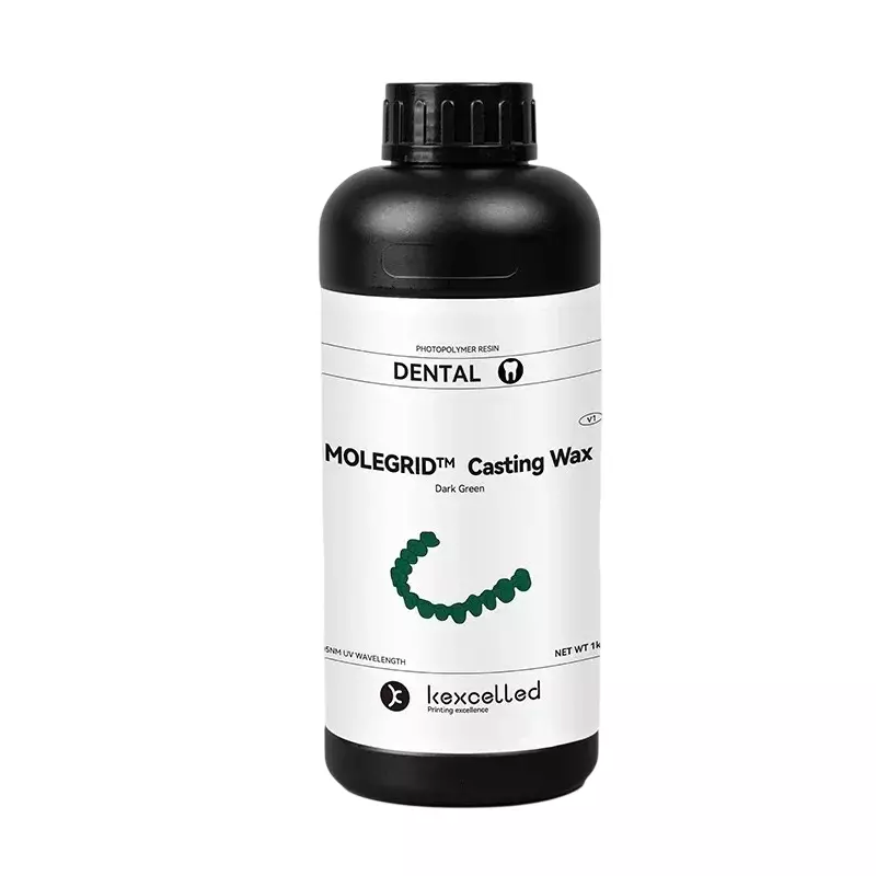 MOLEGRID Casting Wax High-Precision Dental Resin Dark Green Color 1 Kg Weight