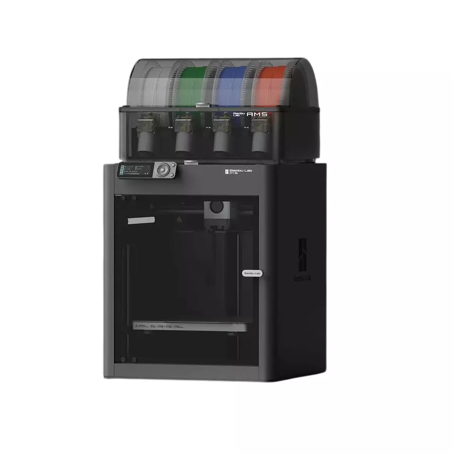 Bambu Lab 3D Printer with Ams Stainless Steel Nozzle 300℃ Hot End Temperature 500 mm/S Print Speed