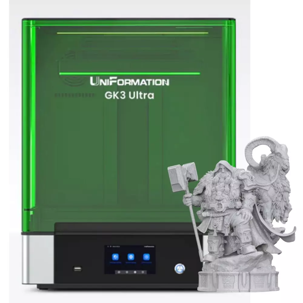 Uniformation 3D Printer 261.62 mm (10.3 inch) 8K Ultra Resin, GK3