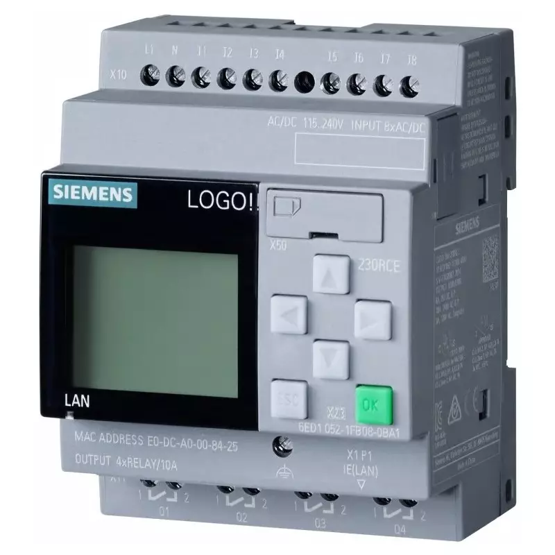 Siemens 230RCE Series Controller, 115 - 230 V Supply, Relay Output, 8-Input, 6AG1052-1FB08-7BA2