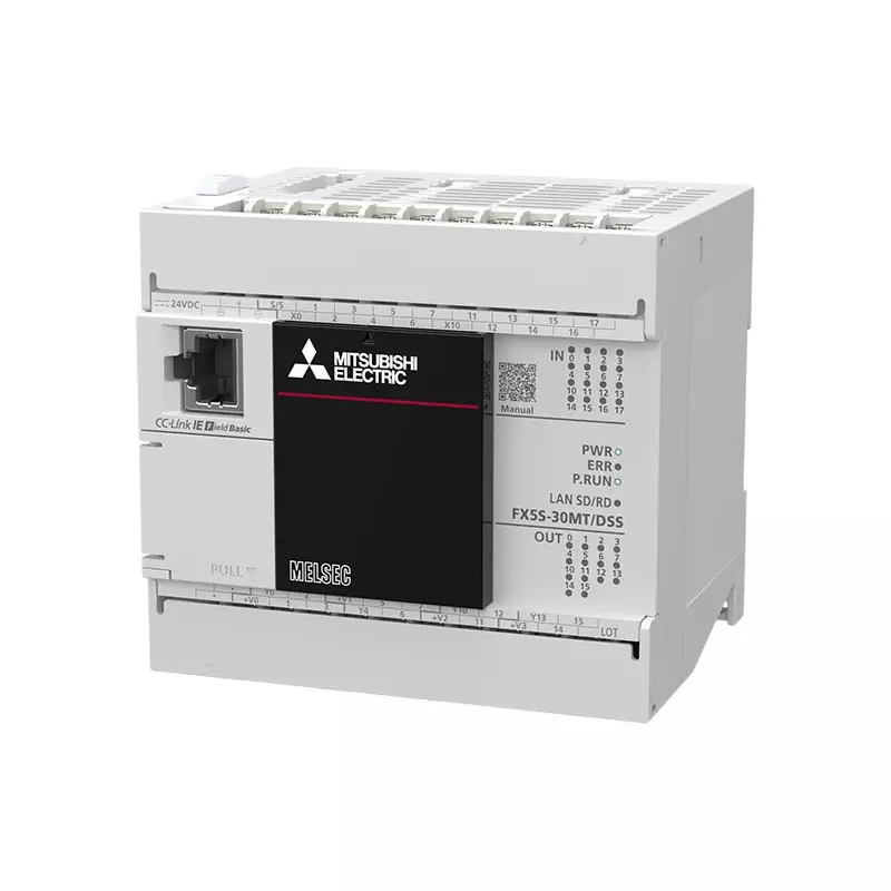 Mitsubishi Electric PLC CPU Module FX5S Type 16 Digital Input 14 Transistor Output Sink Type, FX5S-30MT/ES