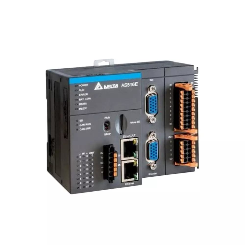 Delta Motion Programmable Logic Controller with 16 Axis EtherCAT Motion Control and 1 Channel SSI Absolute Encoder, AS516E-B