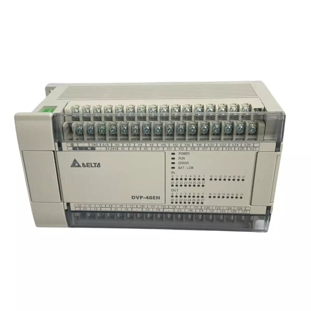 Delta Microprocessing Unit with 100-240 V AC Main Supply Voltage, 24 Digital Input and 24 Digital Output Transistor Type, DVP48EH00T3