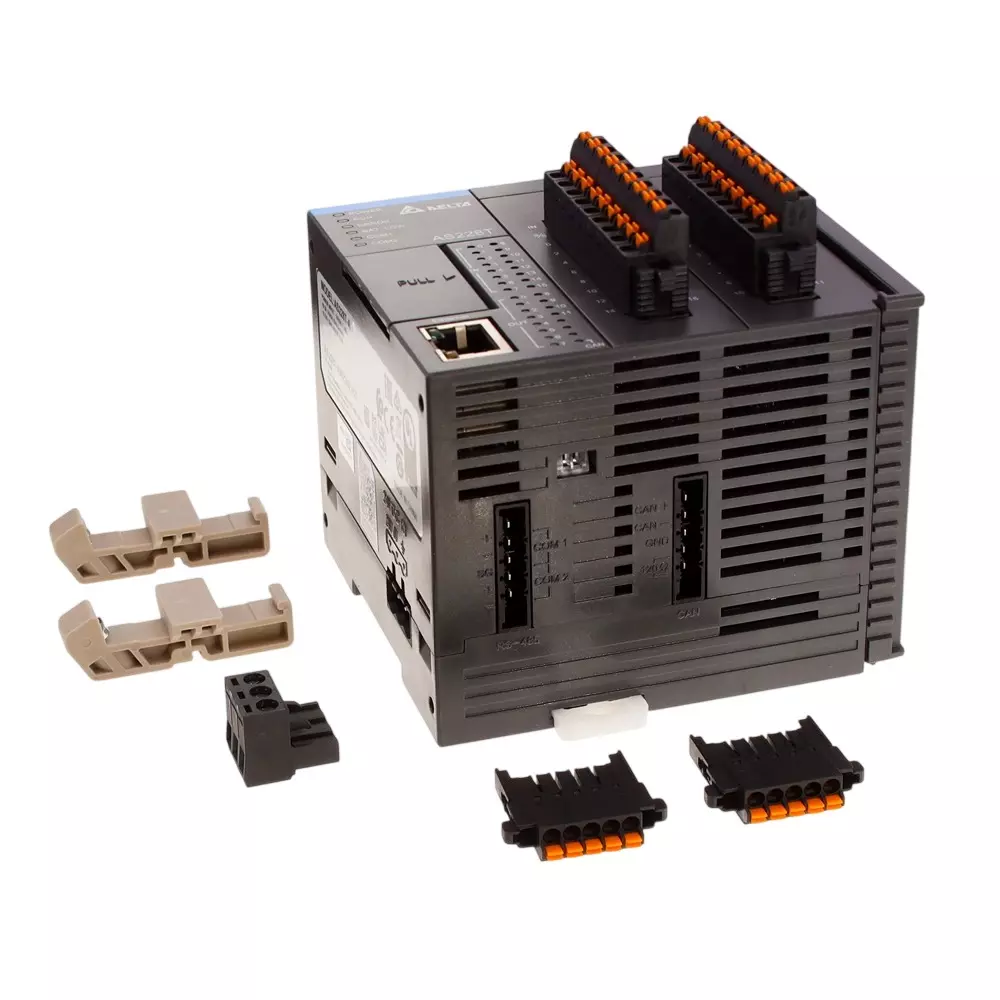 Delta Programmable Logic Controller with 64K Steps Program Capacity and 6-Axis High-Speed Pulse Train Output, AS228T-A