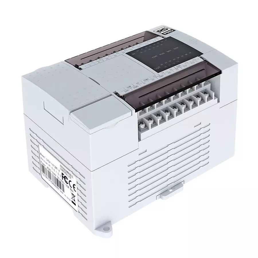 RS PRO Logic Controller 136x107x87 mm 24 V DC 14 Inputs 12 Outputs Transistor DC, 2665103