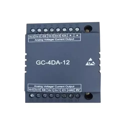Mitsubishi Electric PLC Expansion Module with 4 Channel Analog Output and 12 Bit Encoder, GC-4DA-12