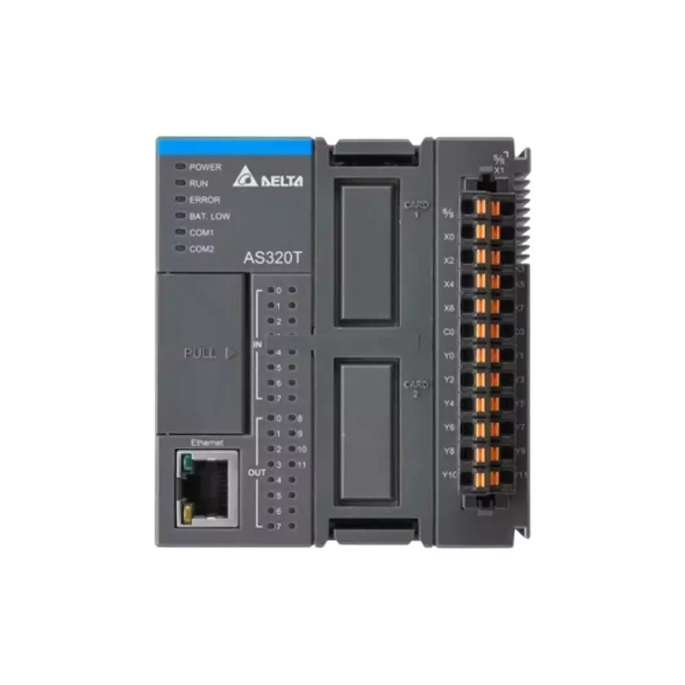 Delta Programmable Logic Controller with 128K Steps Program Capacity and 6-Axis High-Speed Pulse Train Output, AS320T-B