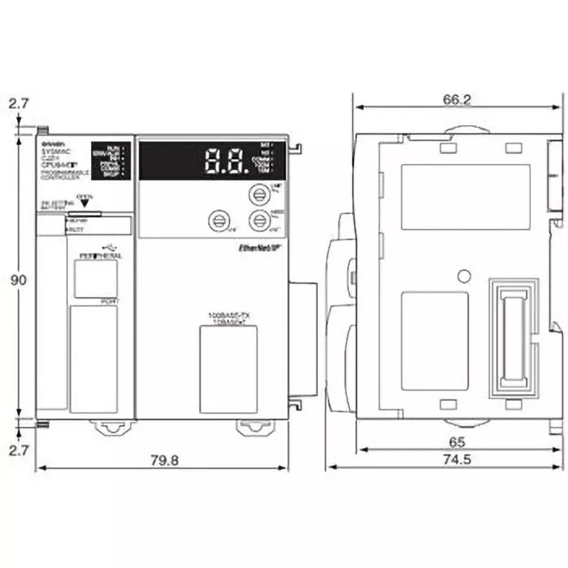 Omron SYSMAC CJ Series CPU Module with EtherNet/IP Function 80x65x90 mm, CJ2H-CPU66-EIP