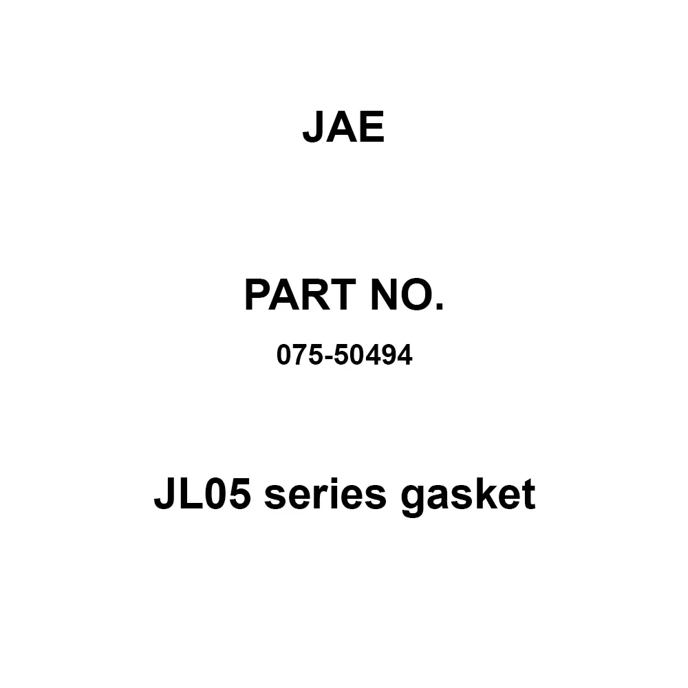 JAE JL05 Series Gasket 2 mm Thickness Synthetic Rubber, 075-50494