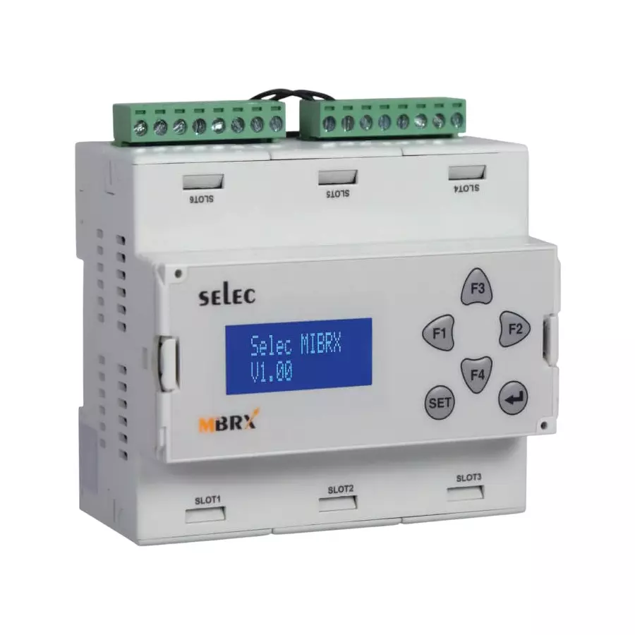 SELEC MiBRX 6 M PLC Base Module 24 V DC (Isolated) Supply 6 Slots and 8 Digital Input, MiBRX-6M-3-1-1-0-1-24VDC