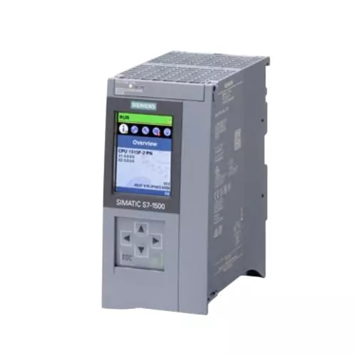 Siemens S7 1500 Series Central Processing Unit CPU 1515F-2 PN with 1.5 MB for Program, 4.5 MB for Data Memory, 6ES75152FN030AB0