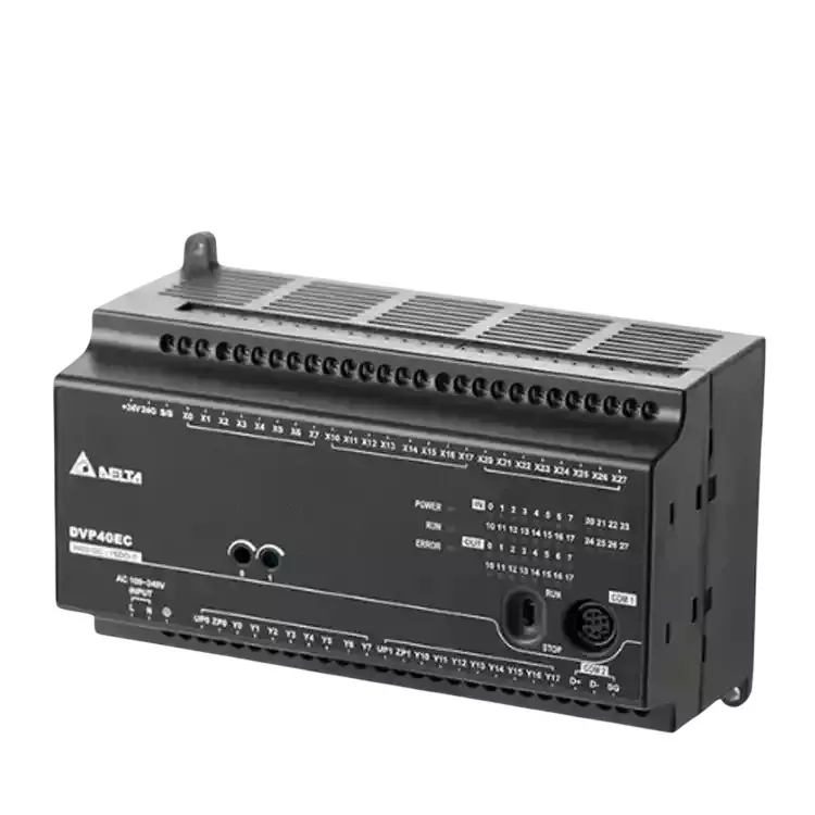 Delta Non Expandable Microprocessing Unit with 100-240 V AC Main Supply Voltage, 24 Digital Input and 16 Digital Output Transistor II Type, DVP40EC0OT3