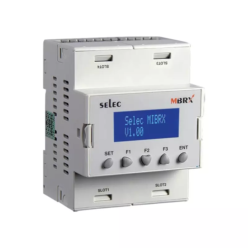 SELEC MiBRX 4 M PLC Base Module 24 V DC (Isolated) Supply 4 Slots and 2 Digital Input, MiBRX-4M-2-1-1-1-24VDC