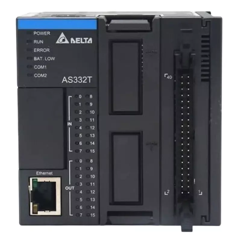 Delta Programmable Logic Controller with 128K Steps Program Capacity and 6 Axis High Speed NPN Pulse Train Output, AS332T-A