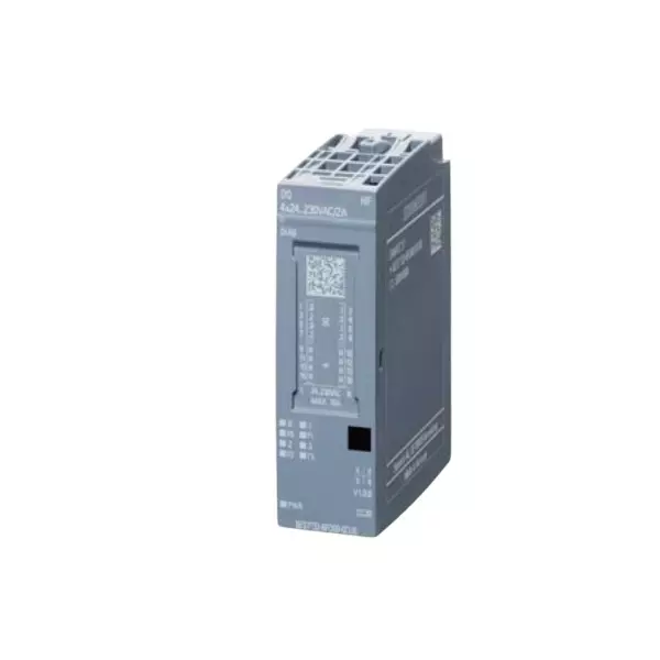 Siemens ET 200SP Series I/O Expansion Module DQ 4x24 - 230 V AC/2 A HF PU1 with 230 V AC Rating and 9 W Power Loss, 6ES71326FD000CU0