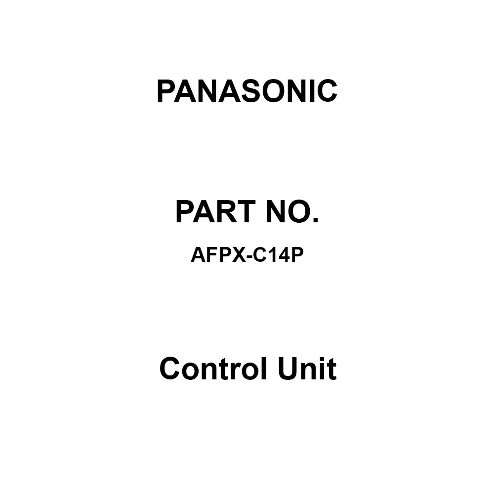 Panasonic Control Unit 100 to 240 V AC Power Supply, AFPX-C14P