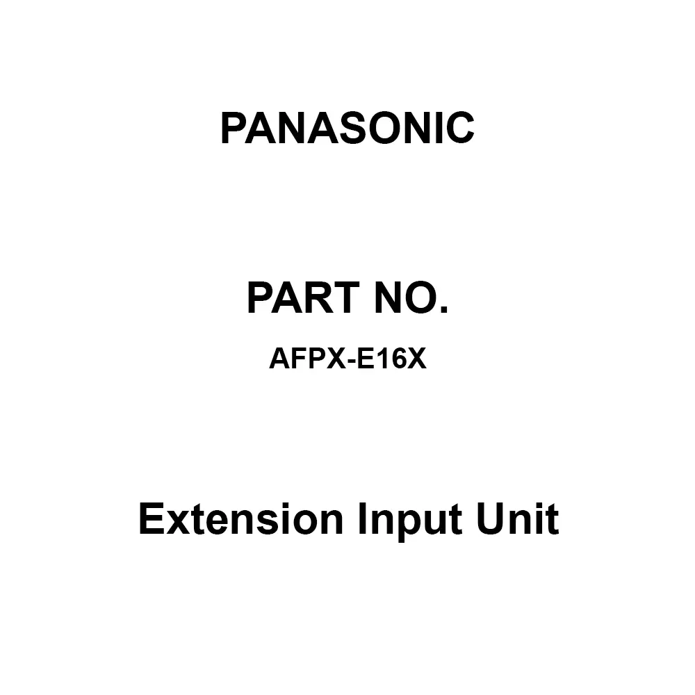 Panasonic Extension Input Unit DC 24 V 16 Points, AFPX-E16X